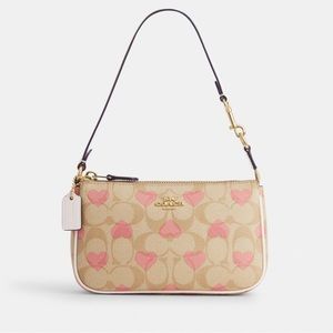 NWT Coach Outlet Nolita 19 In Signature Canvas With Heart Print